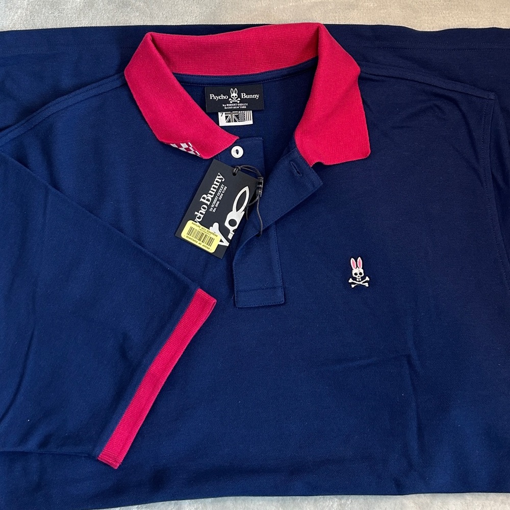 Psycho Bunny Blue Polo
